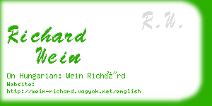 richard wein business card